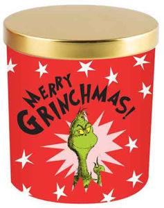 Merry Grinchmas Red Candle