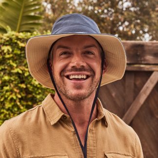 Alan Cricket Hat Mix Navy/Beige