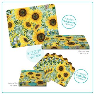 Placemats in gift box Bee Sunny design