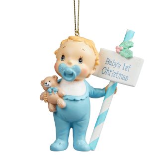 Collectible Christmas Tree Decoratin Babys 1st Blue