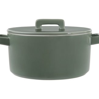 Epicurious Round Casserole 1.3L Sage Gift Boxed