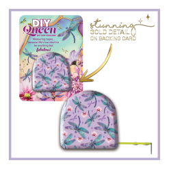 Printed 2M tape  measure Delightful Dragonflies