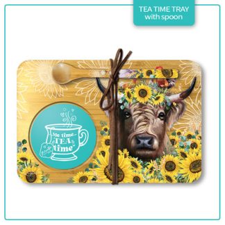 Tea time Tray with Spoon Sunny Highland.