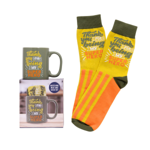 Super Hero Dad Mug & Sock Set