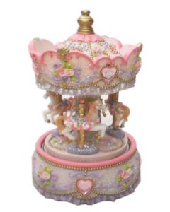 6' Music Carousel With Horses Car22