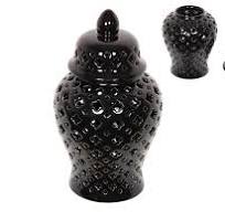 Black Moroccan Ginger Jar
