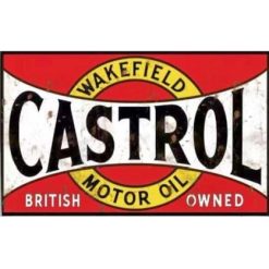 Castrol 3 Embossed Tin Sign