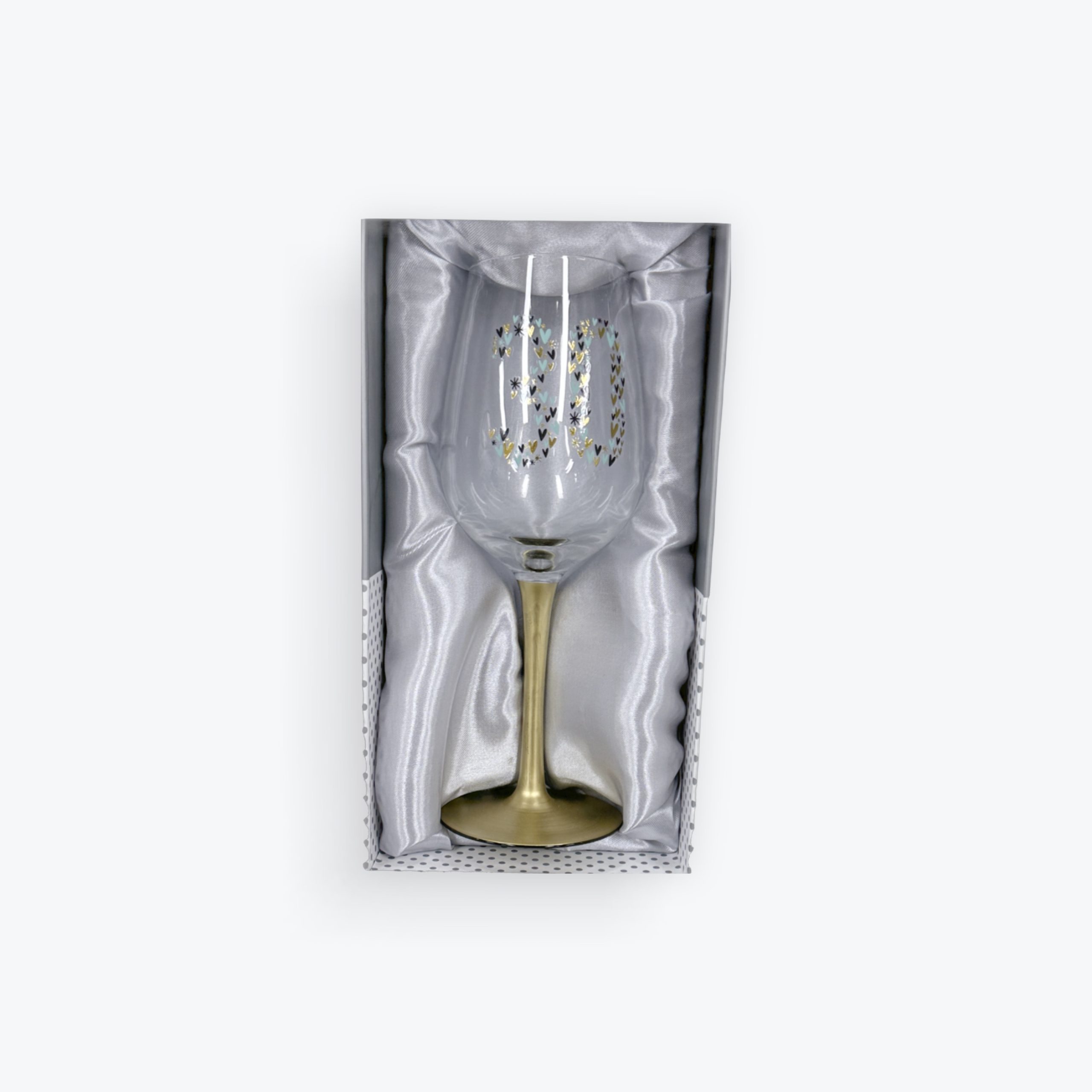 30th Heart Wine Glass 430ml