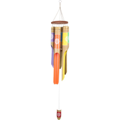 6 Tube Bamboo "Om" Meditation Wind Chime