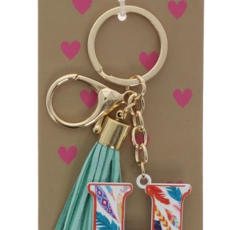 H keyring bag tag