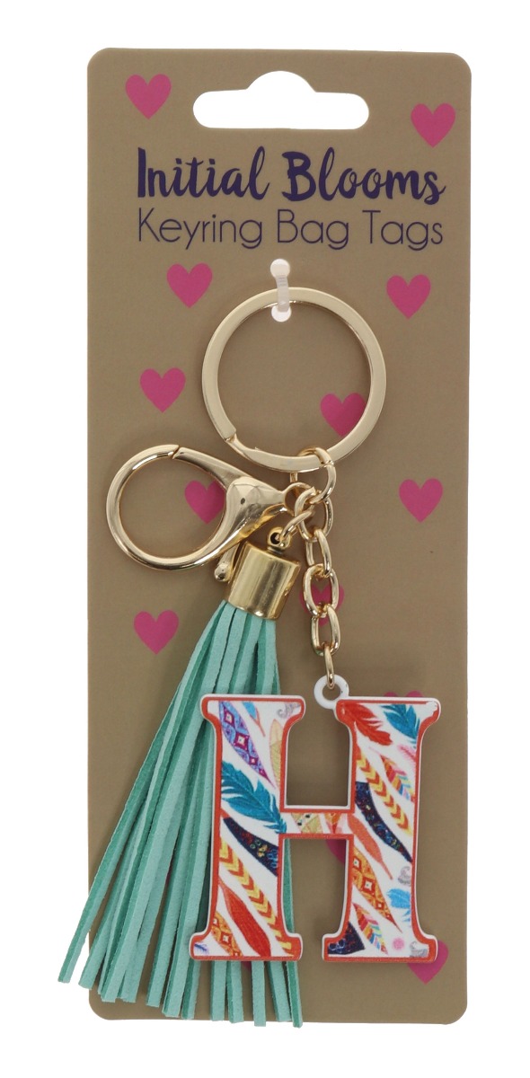 H keyring bag tag