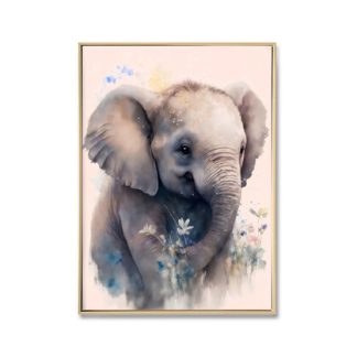 Elephant Watercolor Canvas