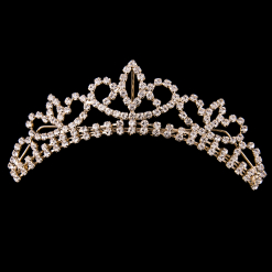 Medium Crystal Tiara Gold