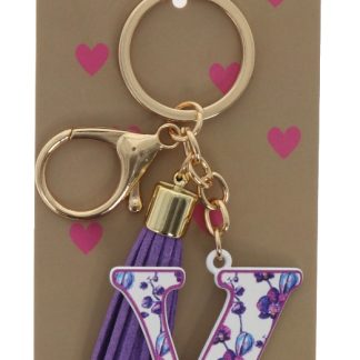 V keyring bag tag