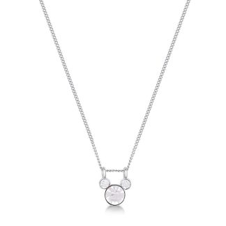 ECC Mickey April Birthstone Necklace