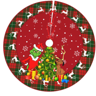 70cm Christmas Tree Skirt Grinchmas