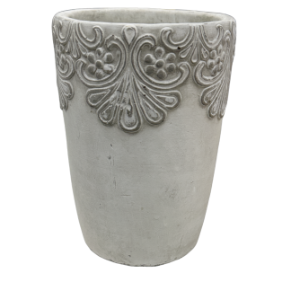 Pot 16cm with Modern Raised Flower