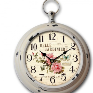 Metal French Country Vintage Wall Hanging Clock