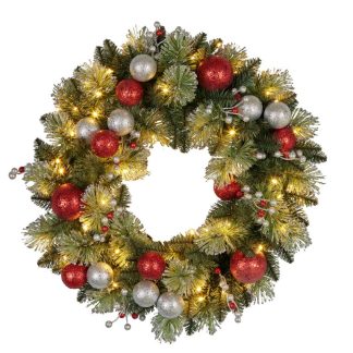 Wreath with Lights, 61cm Jingle Bells Collection
