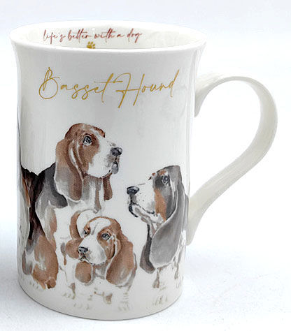 Muddy Paws Basset Mug