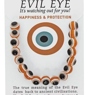The Protective Evil Eye Orange Resin Bracelet