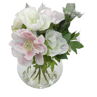 Anemone Berry Mix set in Resin Gel In Vase