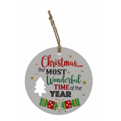 Most Wonder Time Xmas Plaque