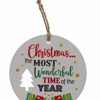 Most Wonder Time Xmas Plaque
