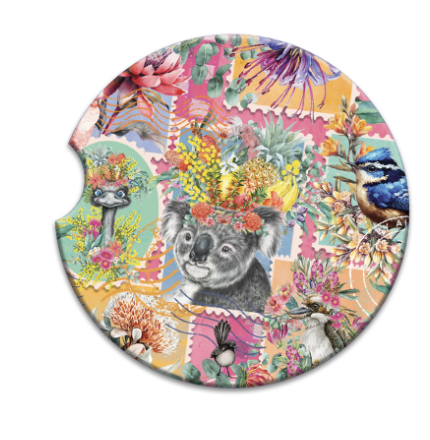 Car Coaster Pretty Postage