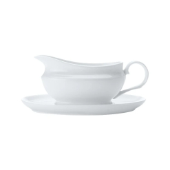 White Basics Gravy Boat & Saucer 500ML Gift Boxed