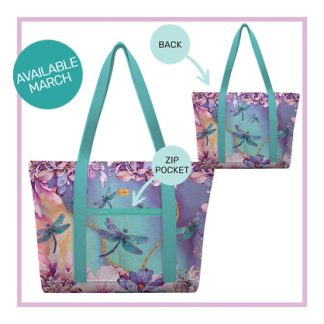 Large Tote Cooler Bag Delightful Dragonflies