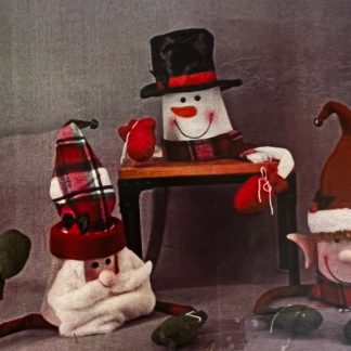 Fabric Santa , Snowman Or Elf Tree Topper