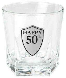 50th Whiskey Glass 210ml