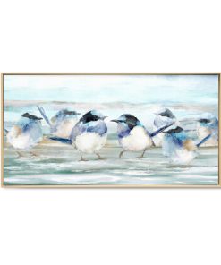 Brushed Blue Wrens Canvas