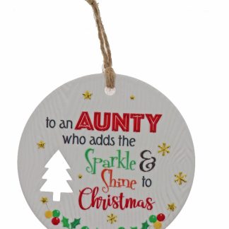 Aunty Xmas Plaque