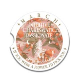 Ceramic Car Coaster March Grevillea