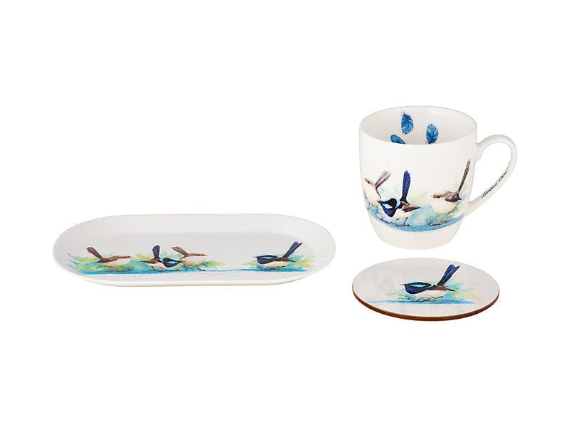 Katherine Castle Bird Life Gift Set Blue Wren Gift Boxed