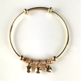 Gold Charm Bangle