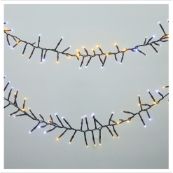 500 LED Connectable Cluster String Light White and Warm White