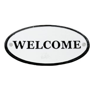 Welcome Cast Iron Sign