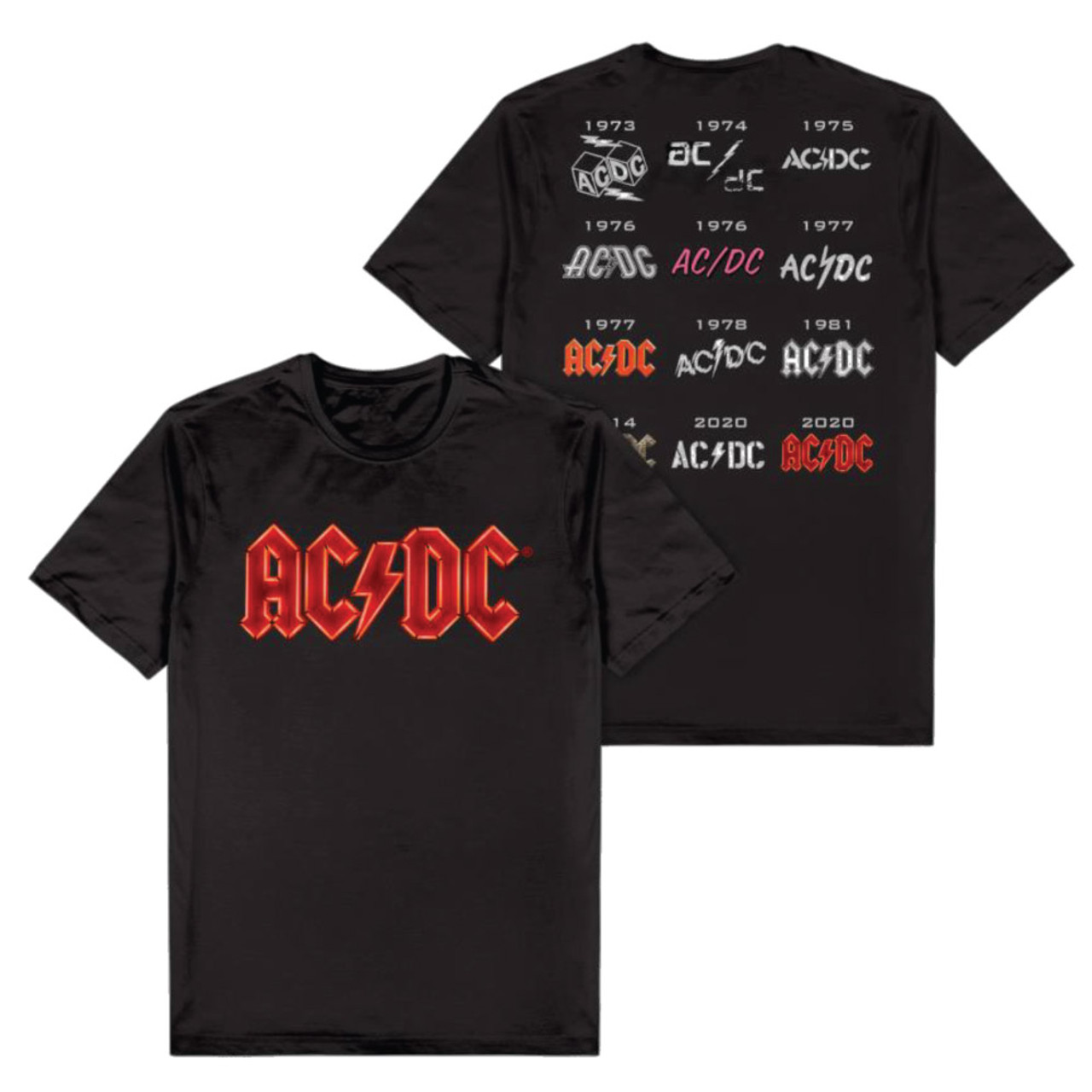 AC/DC 50 Years of Logo Tee L