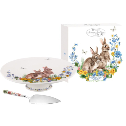 Morning Meadows Footed Cake Stand & Server Set