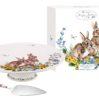 Morning Meadows Footed Cake Stand & Server Set