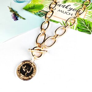 Necklace Chunky Coin Jewellery 50cm