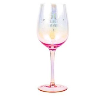 50th Wine Holographic Glass