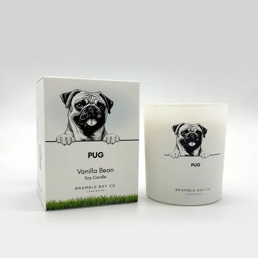 Pug Candle