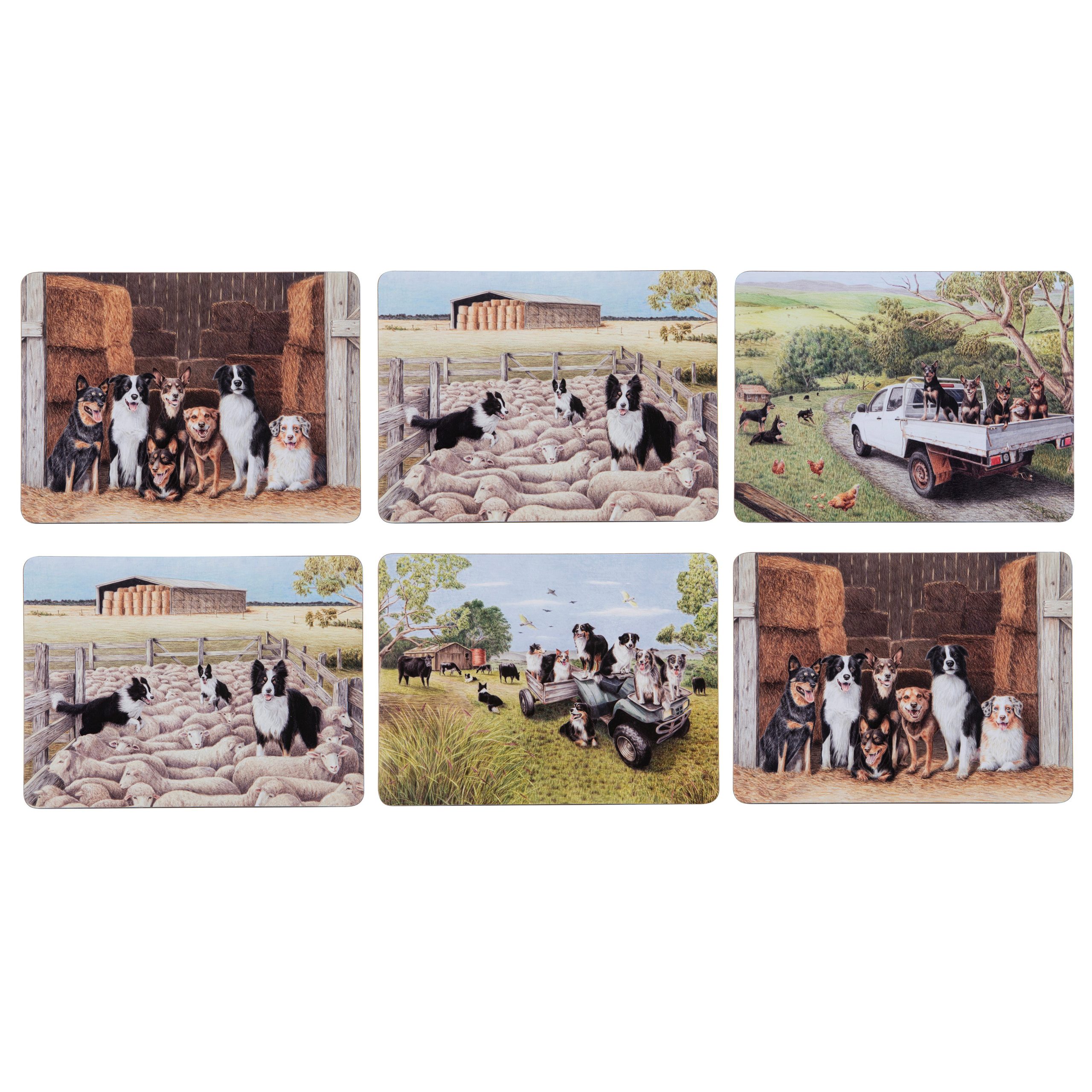 Working Dogs 6pk Placemat