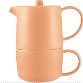 Cafe Life Tea for One With Infuser 450ML Apricot Gift Boxed