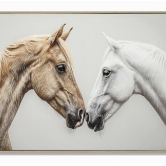 Double Horse Canvas Gold Sparkles B