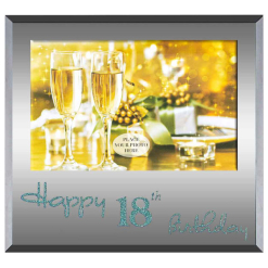 Happy 18th Blue Text Frame